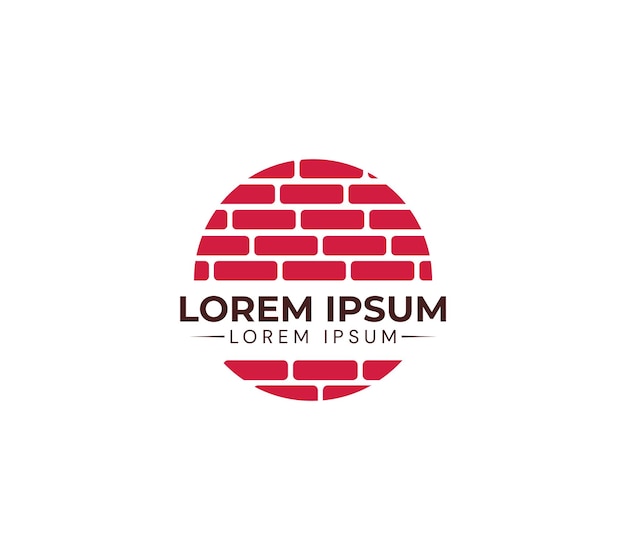ユニークなレンガのベクトルのロゴデザイン