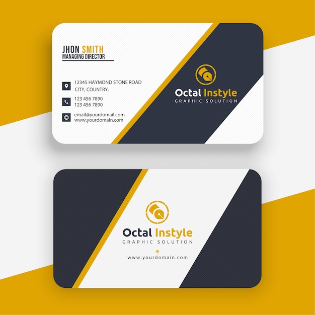 Vector unique business card design