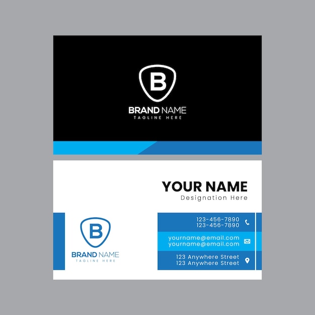 Unique Business Card Template Design Professional Business Card Template Colorful Business Card