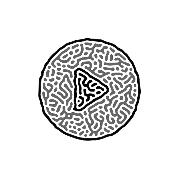 Unique Button Sign Icon Symbol in Abstract Style Pattern afspelen