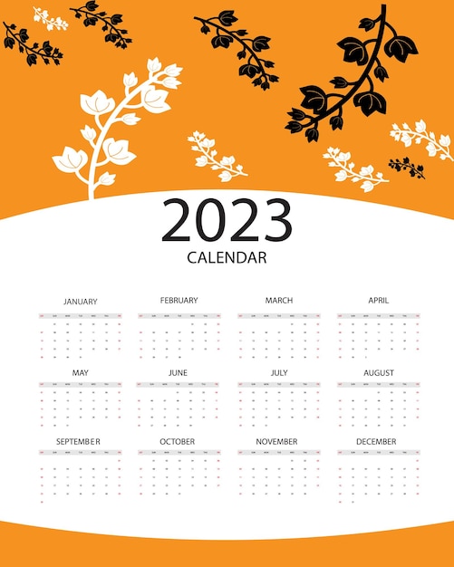 Vettore design unico del calendario.
