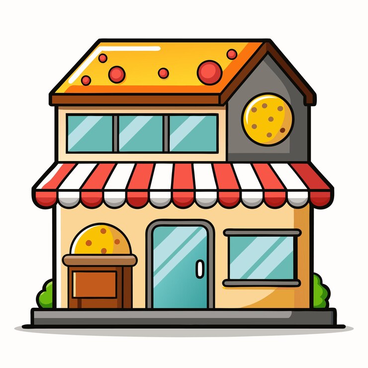 Vector unique cheese shop vector icon art
