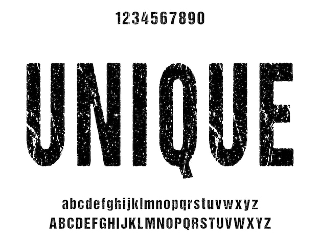 UNIQUE condensed display font vector with alternates and ligatures