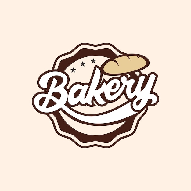 Vector unique and cool combination bakery logo design