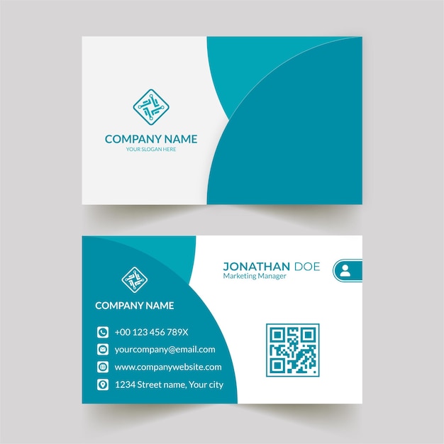 Unique corporate business card template