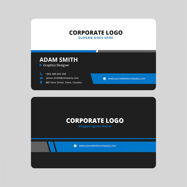 Vector unique corporate business card