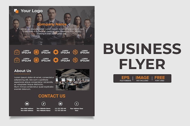 Unique corporate business flyer template