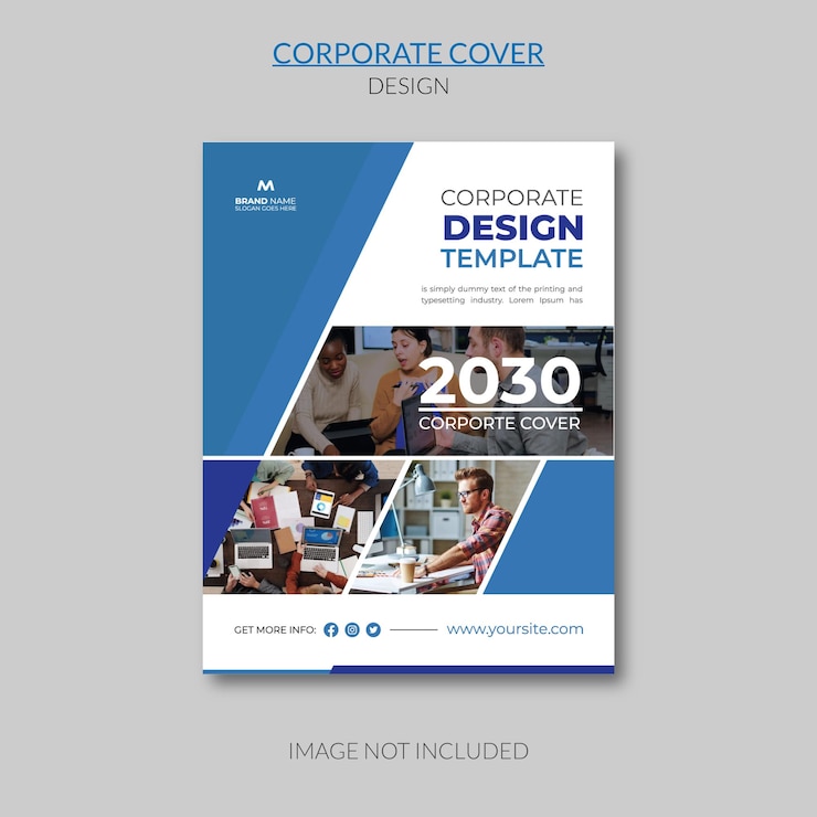 Vector unique corporate cover design template 2030