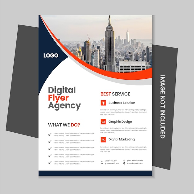 Unique corporate vector flyer and a4 brochure template design