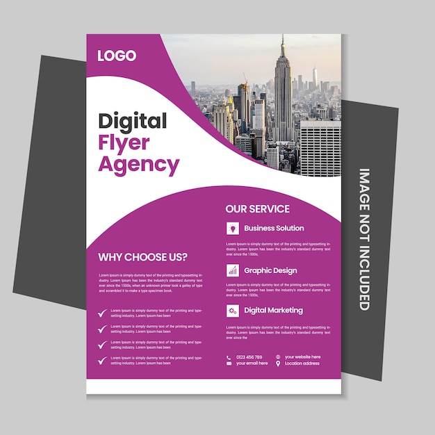 Unique corporate vector flyer and a4 brochure template design