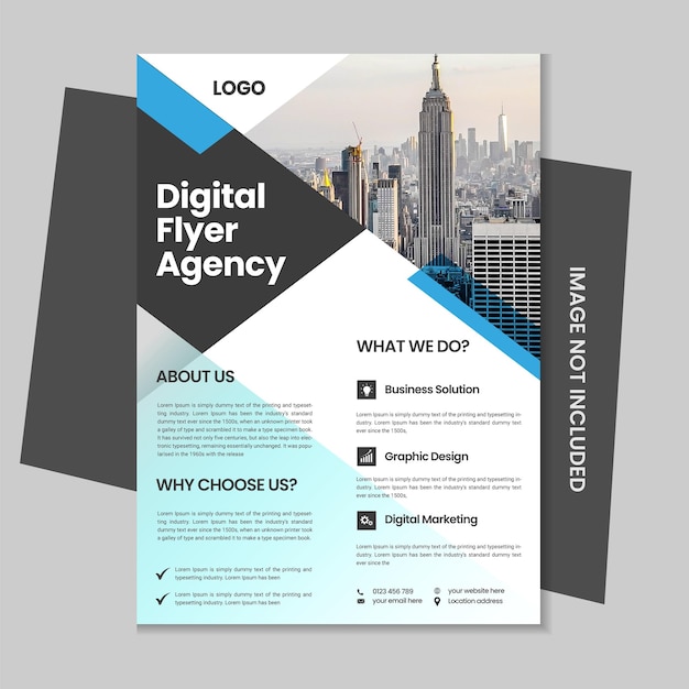 Unique corporate vector flyer and a4 brochure template design