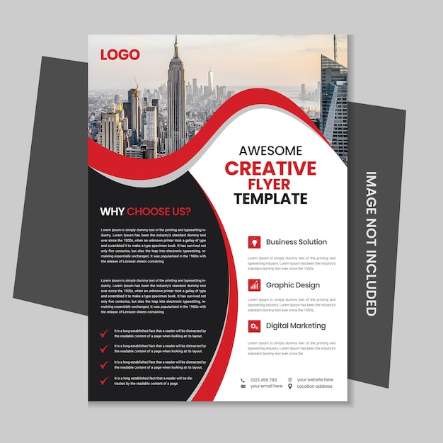 Unique corporate vector flyer and a4 brochure template design