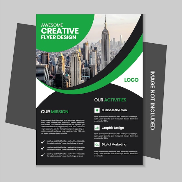 Vector unique corporate vector flyer and a4 brochure template design