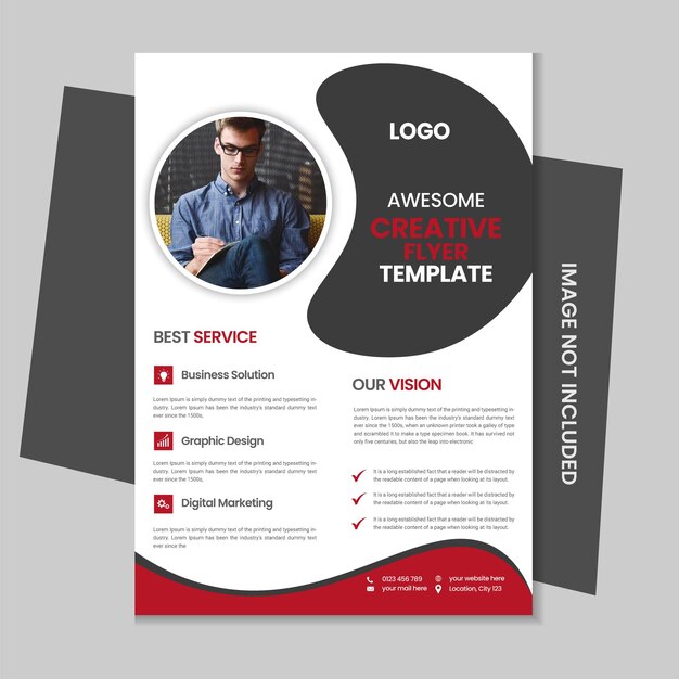 Unique corporate vector flyer and a4 brochure template design