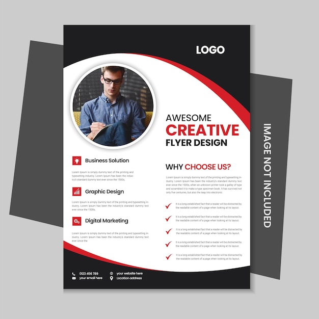 Unique corporate vector flyer and a4 brochure template design