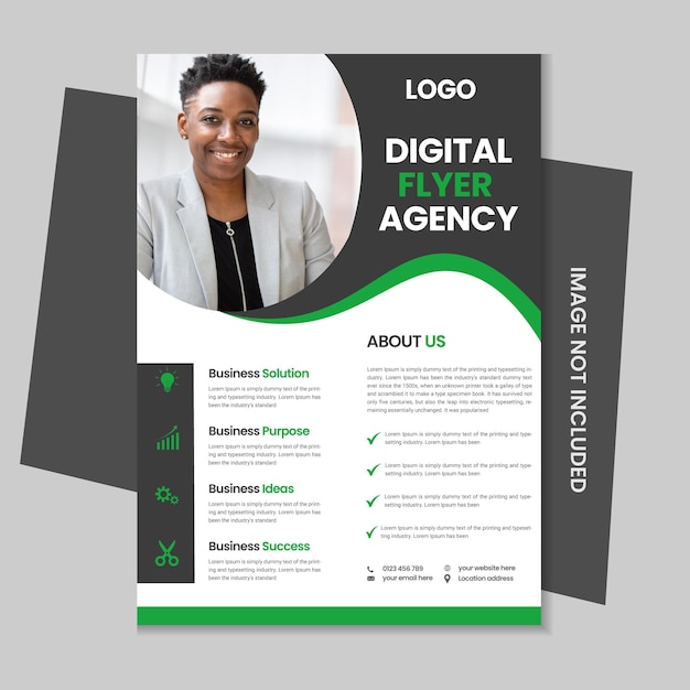 Unique corporate vector flyer and a4 brochure template design