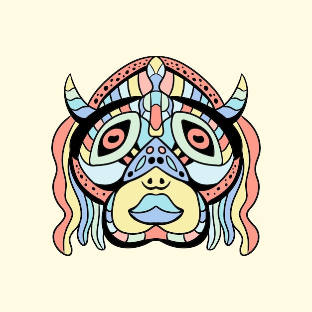 unique creative design abstract colorful multicolor cubism surrealism style artwork premium vector