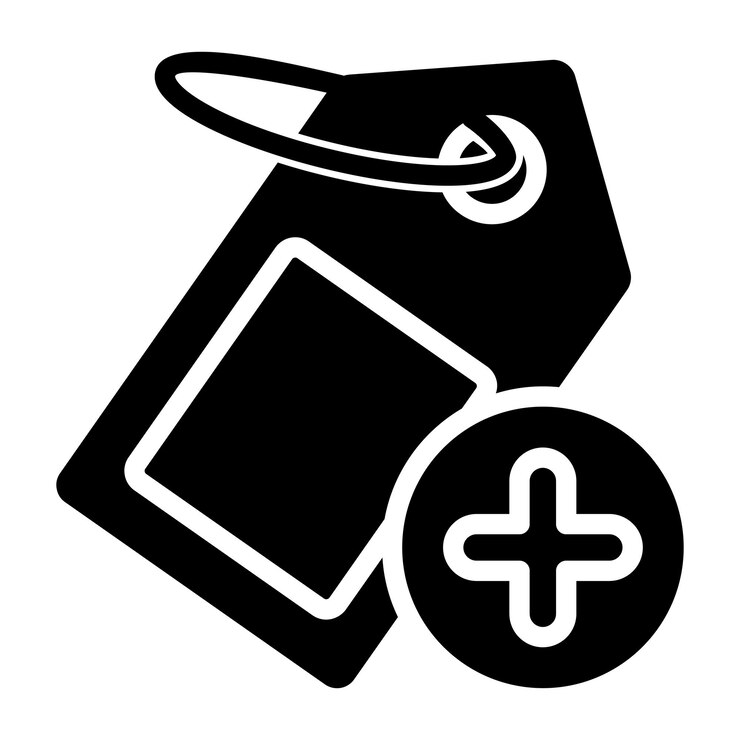 Vector unique design icon of add sale tag