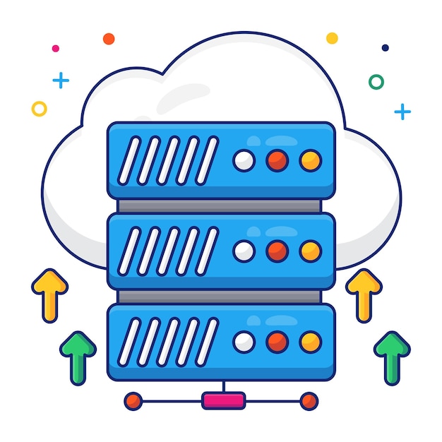 A unique design icon of cloud database