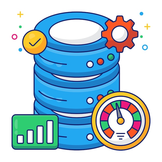 A unique design icon of database setting