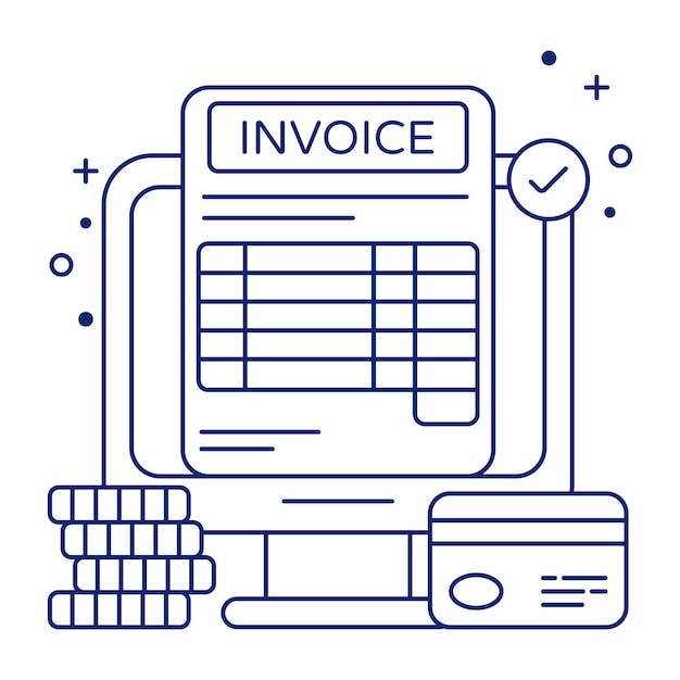 Vector a unique design icon of invoice