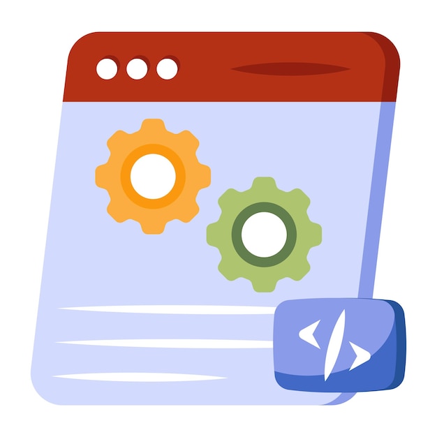 Vector unique design icon of web development