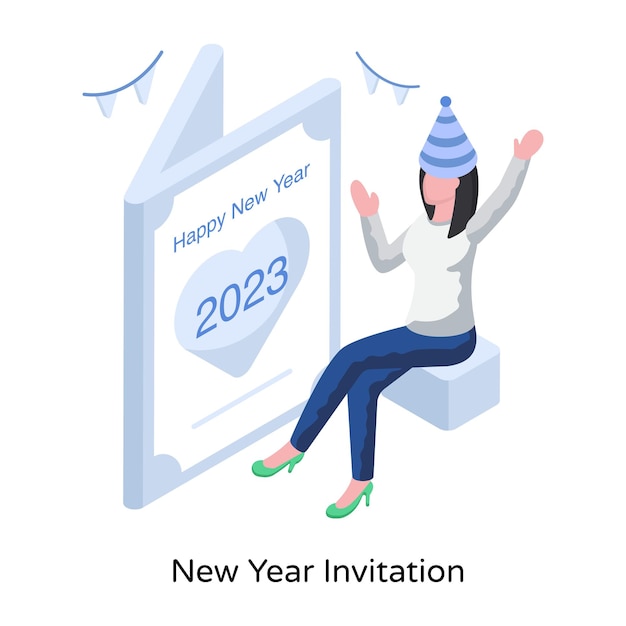 Unique design illustration of invitation letter