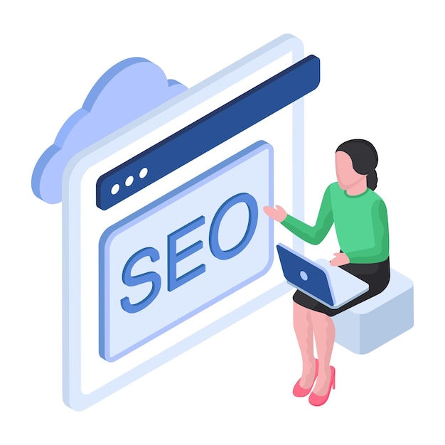 Уникальная дизайнерская иллюстрация SEO-сайта