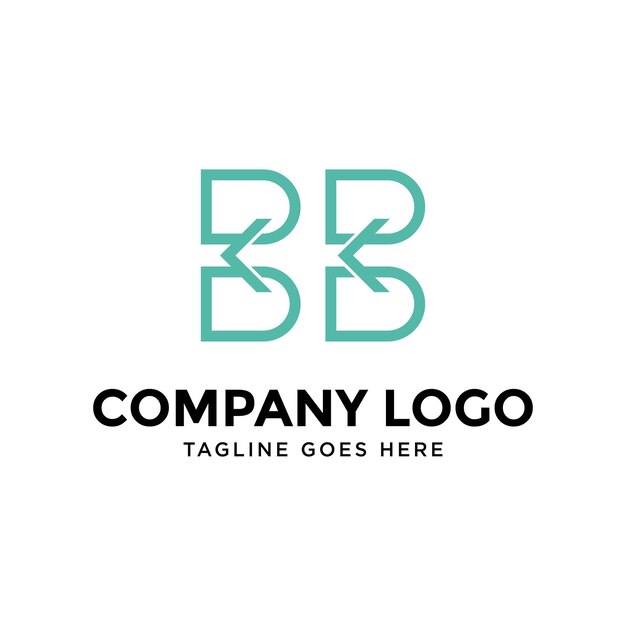 Unique design initial logo bb arrow