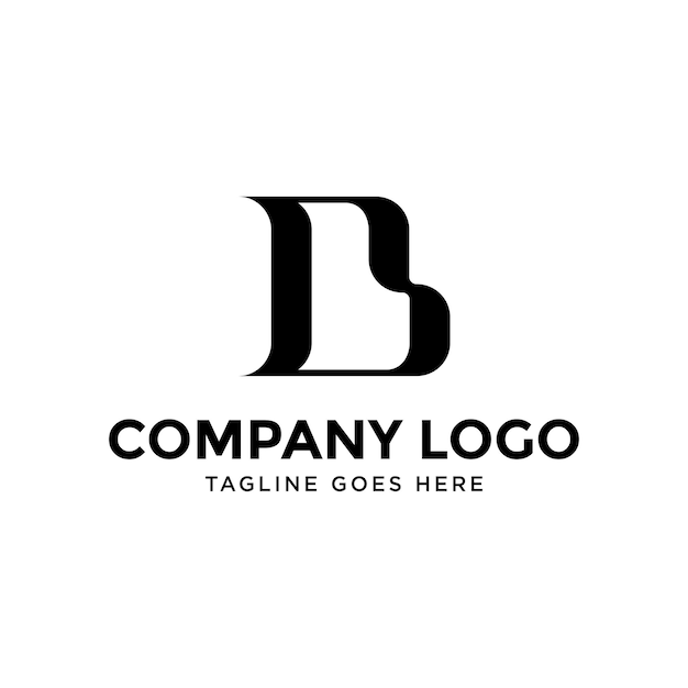 Logo b con iniziali dal design unico