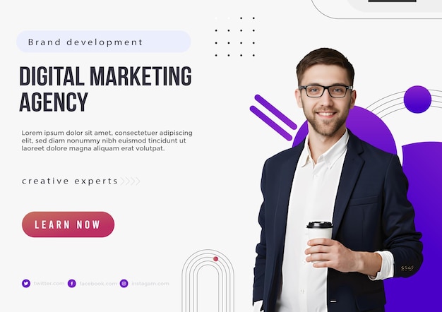 Vector unique digital marketing banner design