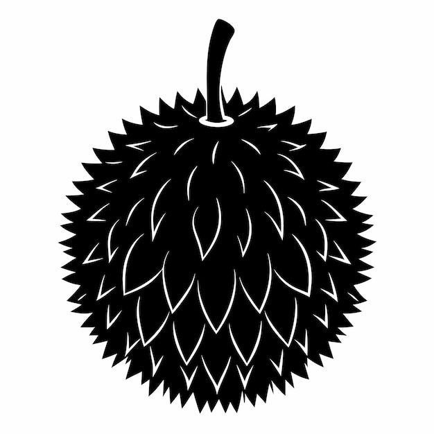 Unique Durian Silhouette vector