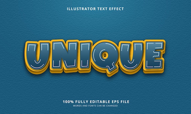 unique editable text effect