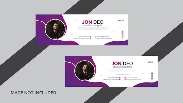 unique email signature template design,vector layout