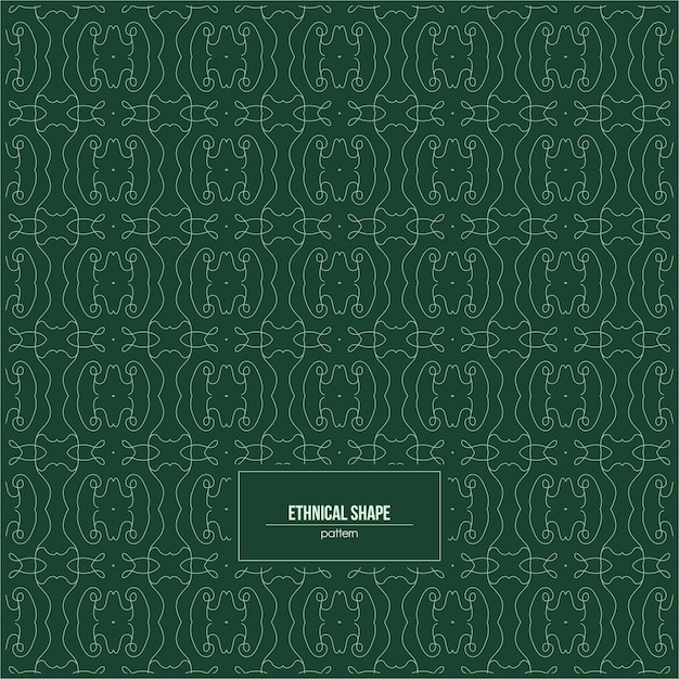 unique ethnical shape pattern with dark green background