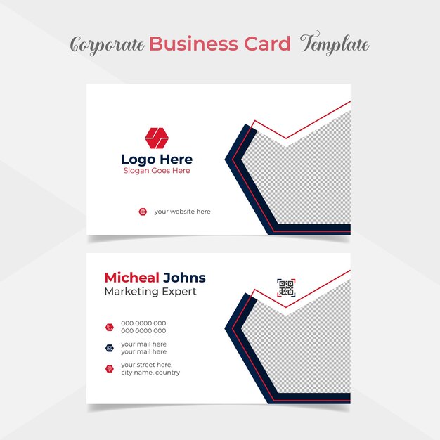 Vector unique and eye catching professional company business card template design