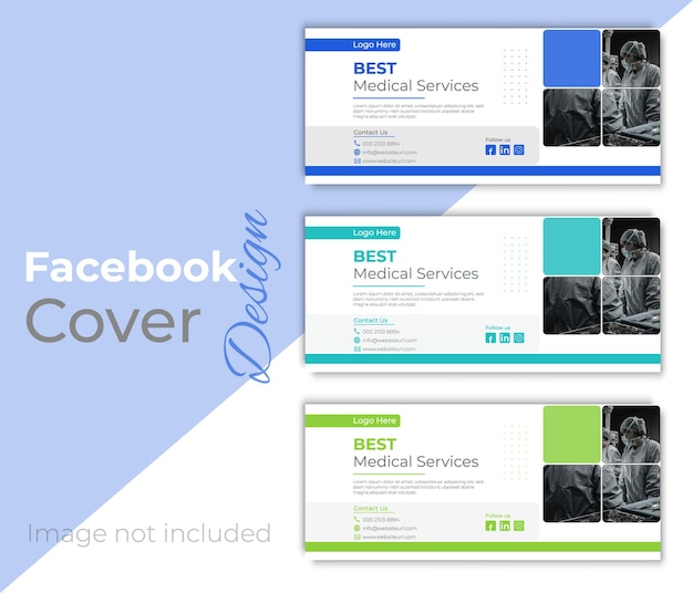 Unique facebook cover for medical services agency