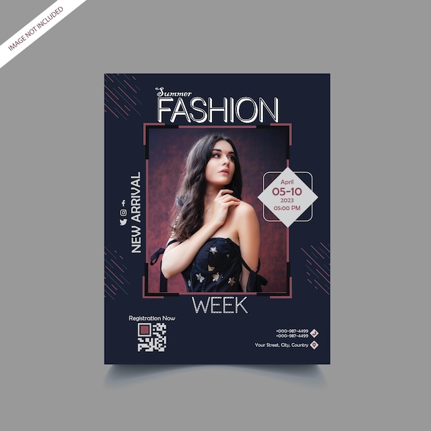 Unique fashion flyer template