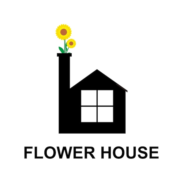 Unique flower house vector design