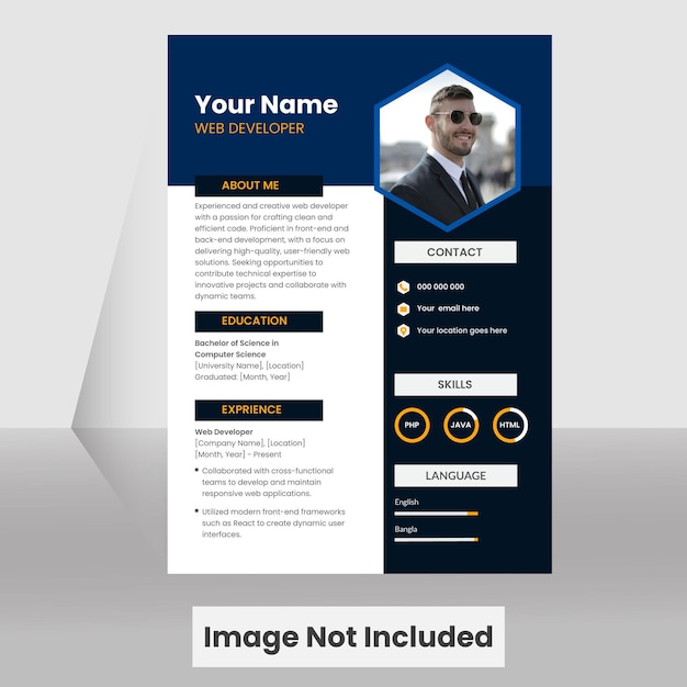 unique fresh clean resume design for job application