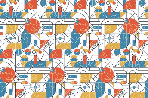 Vector unique geometric pattern design bacground