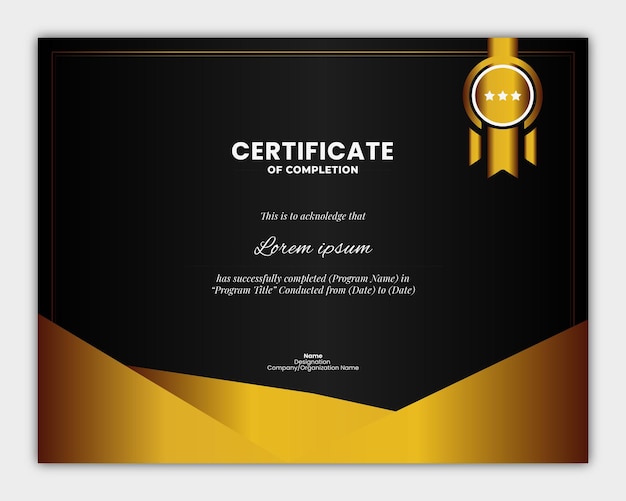 Unique golden gradient certificate design