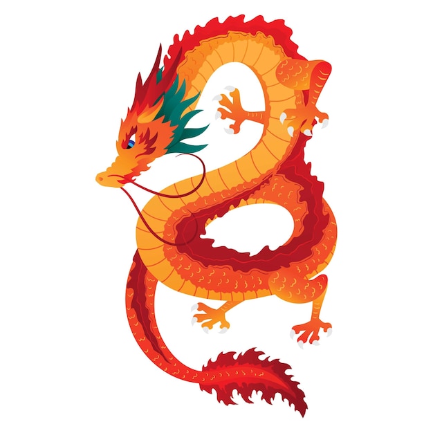 Vector unique gradients for 2024 dragon shapes in vector illustrations