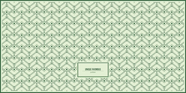 unique green rhombus shape pattern