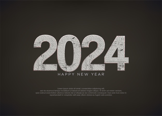 Unico felice anno nuovo 2024 un banner poster calendario per il nuovo anno
