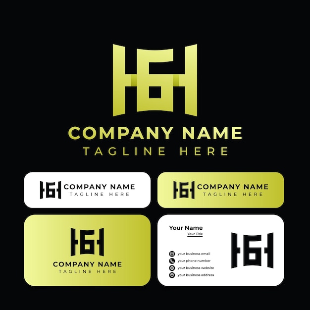 Vettore l'esclusivo logo hg monogram è adatto a qualsiasi attività commerciale.