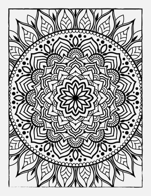 Уникальные идеи Mandala Coloring Page для KDP Interior