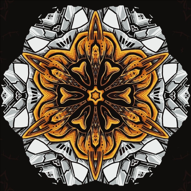 Unique kaleidoscope design. digital abstract pattern