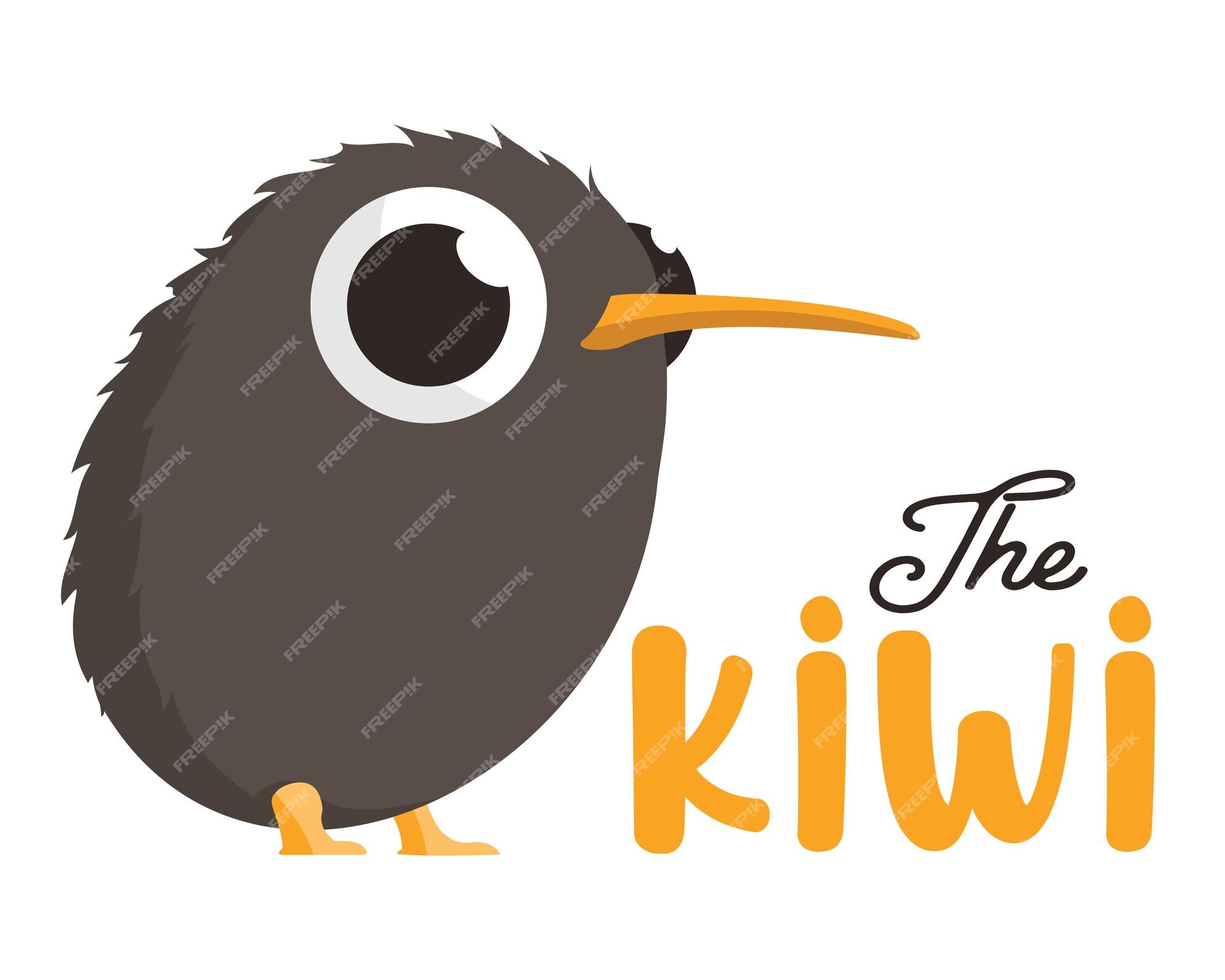 Premium Vector | Unique kiwi bird cartoon logo