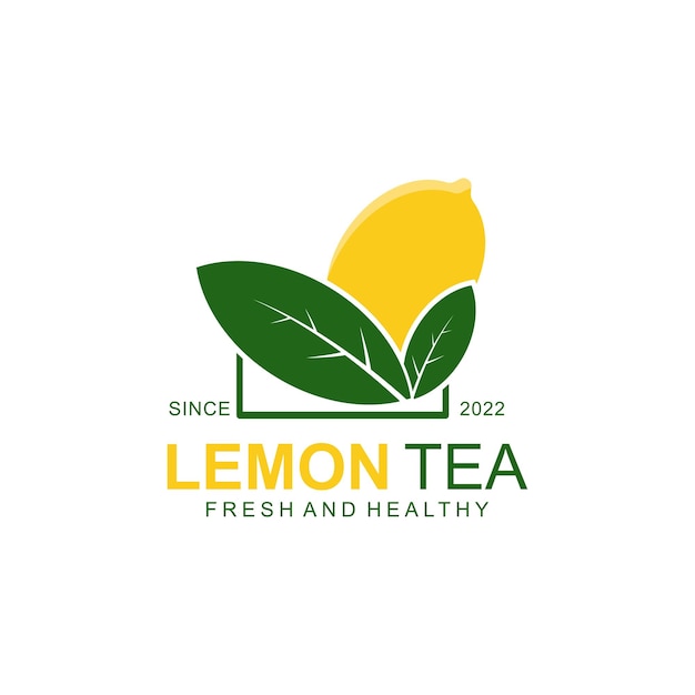 Unique lemon tea logo design